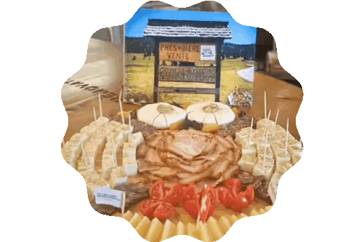 riche plat de fromage préparé par le pré de bière